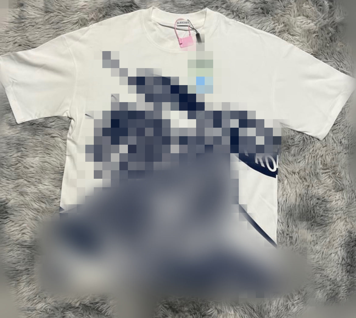 White shirt/blue